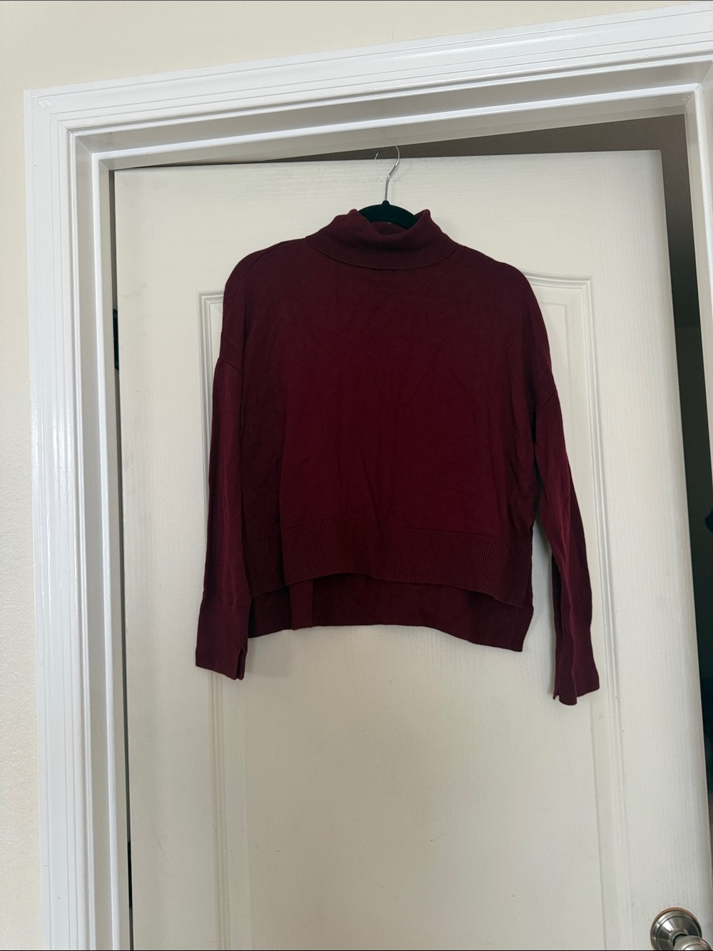 Halogen Wine Cowl-Neck Pullover Sweater